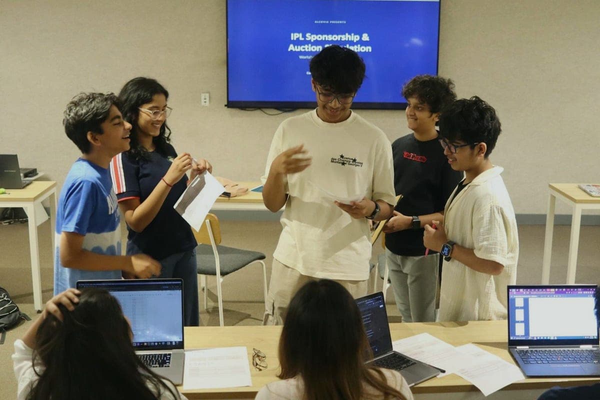 Teens collaborating on ideas
